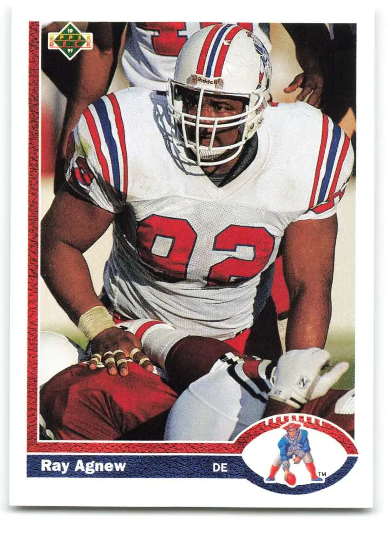 1991 Upper Deck #352 Ray Agnew NM-MT New England Patriots Football Card - Football Card Single