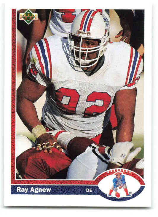 1991 Upper Deck #352 Ray Agnew NM-MT New England Patriots Football Card - Football Card Single