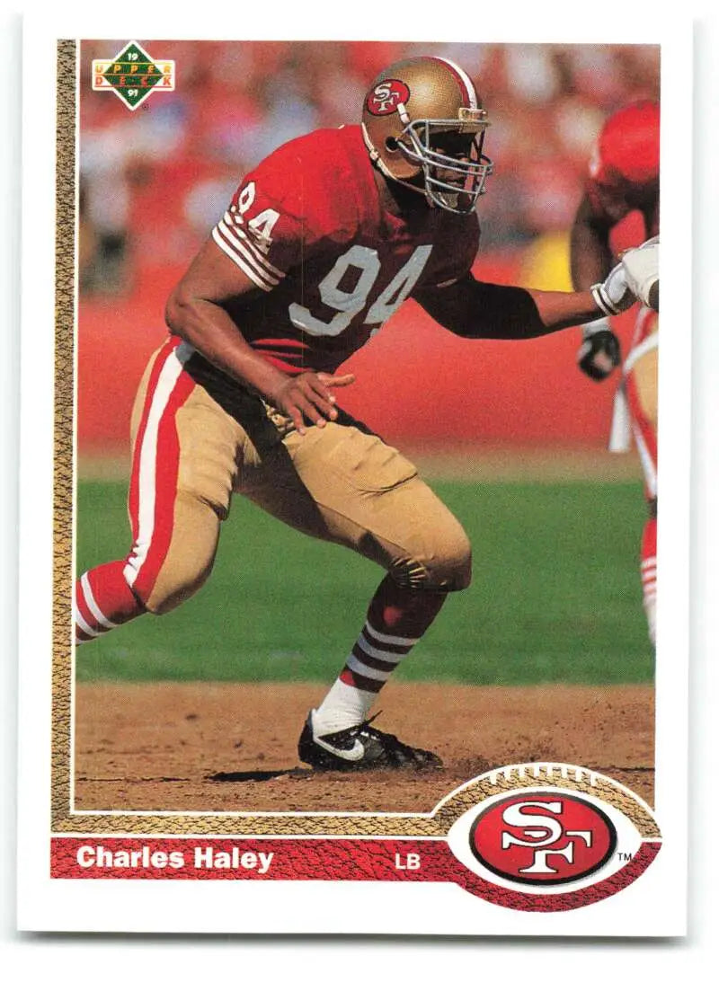 1991 Upper Deck #353 Charles Haley NM-MT San Francisco 49ers Football Card - Football Card Single