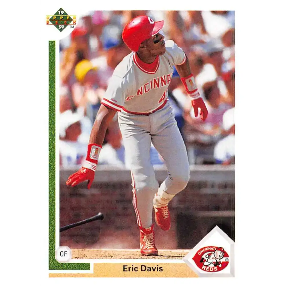 1991 Upper Deck #355 Eric Davis EX Excellent Cincinnati Reds Baseball Card - Baseball Card Single