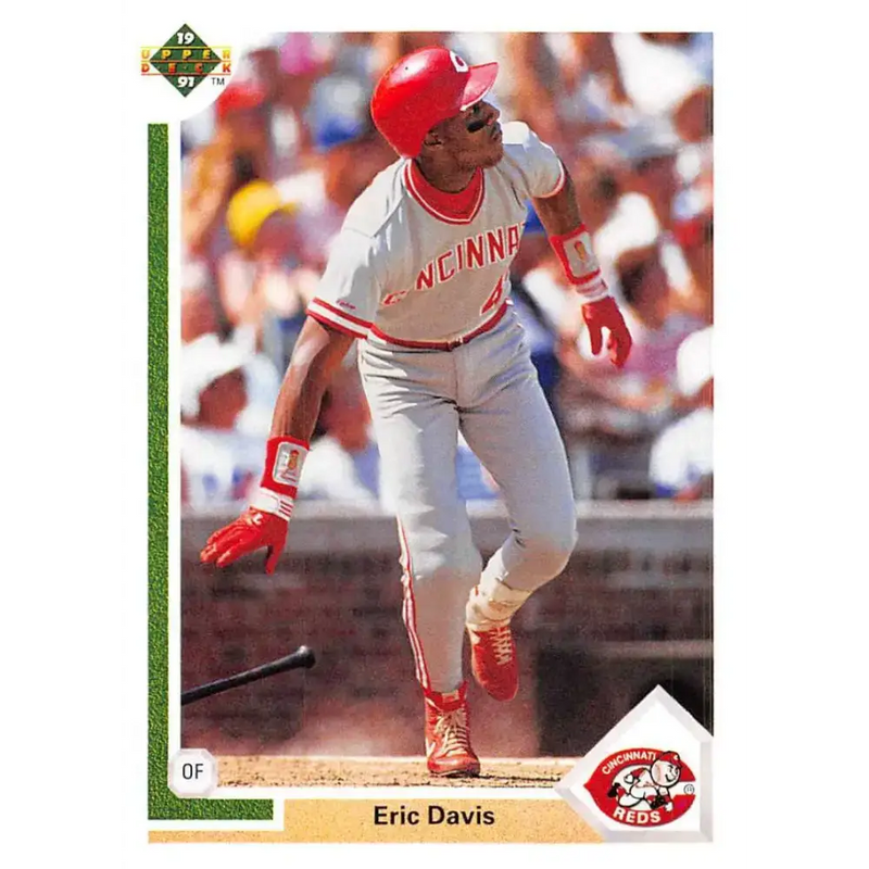 1991 Upper Deck #355 Eric Davis EX Excellent Cincinnati Reds Baseball Card - Baseball Card Single