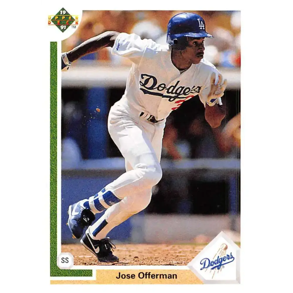 1991 Upper Deck #356 Jose Offerman EX Excellent Los Angeles Dodgers Baseball Card - Baseball Card Single