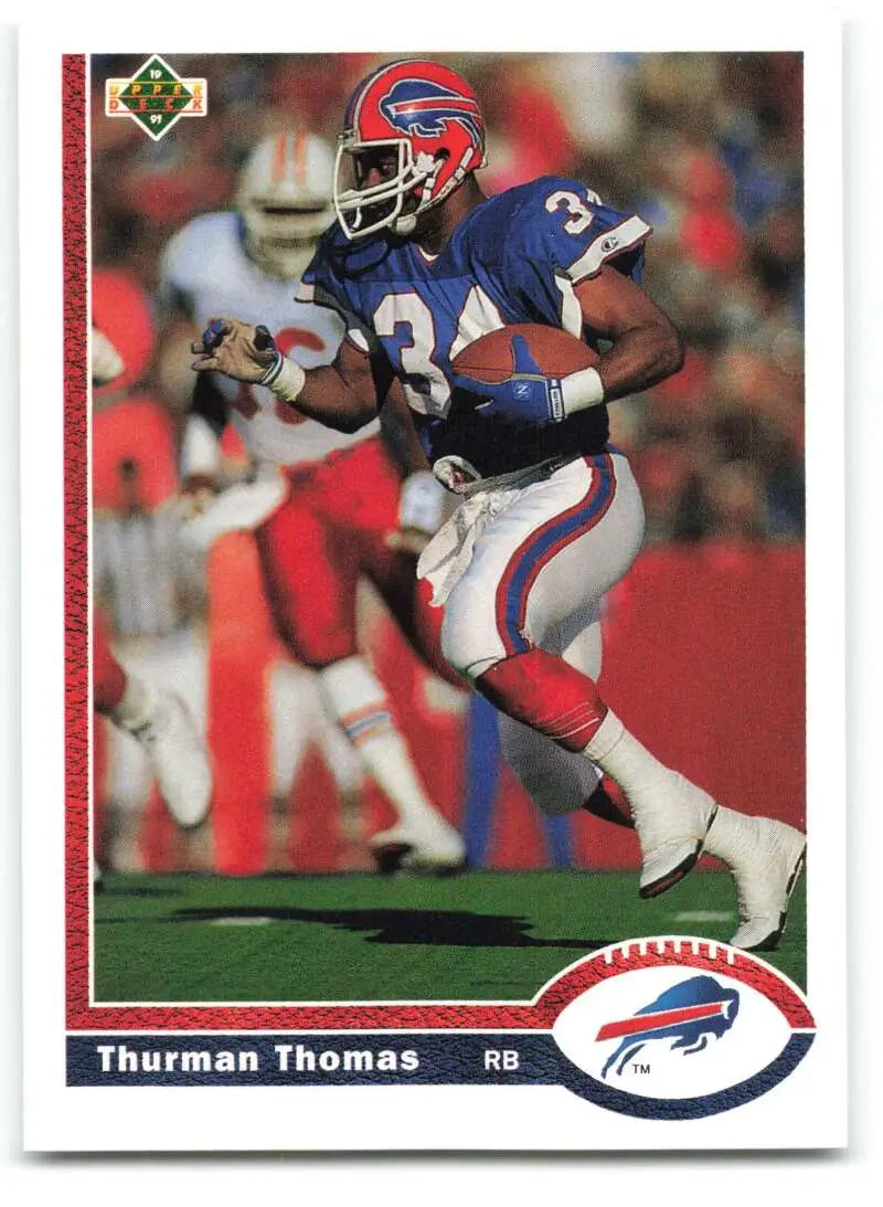 1991 Upper Deck #356 Thurman Thomas NM-MT Buffalo Bills Football Card - Football Card Single