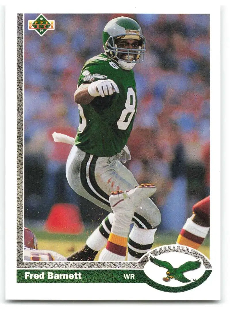 1991 Upper Deck #357 Fred Barnett NM-MT Philadelphia Eagles Football Card - Football Card Single