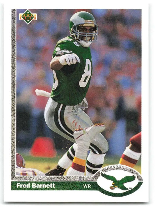 1991 Upper Deck #357 Fred Barnett NM-MT Philadelphia Eagles Football Card - Football Card Single