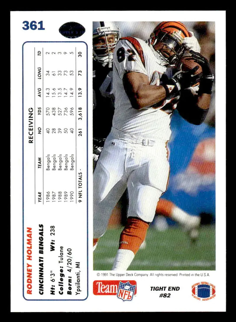 1991 Upper Deck #361 Rodney Holman - Football Card Single