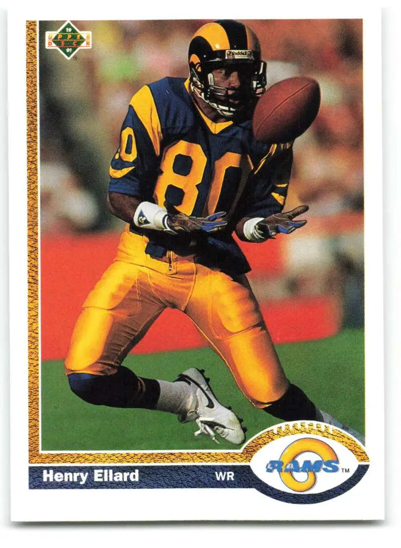 1991 Upper Deck #362 Henry Ellard NM-MT Los Angeles Rams Football Card - Football Card Single