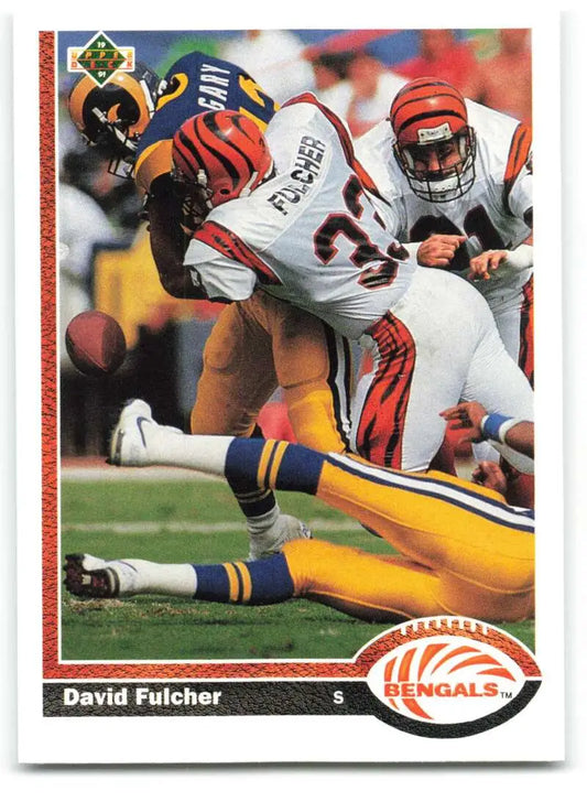 1991 Upper Deck #363 David Fulcher NM-MT Cincinnati Bengals Football Card - Football Card Single