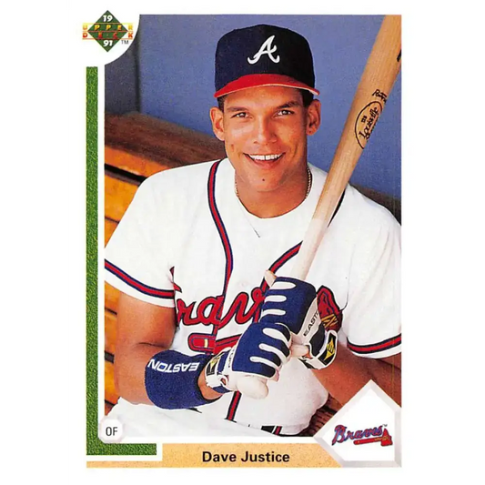 1991 Upper Deck #363 David Justice EX Excellent Atlanta Braves Baseball Card