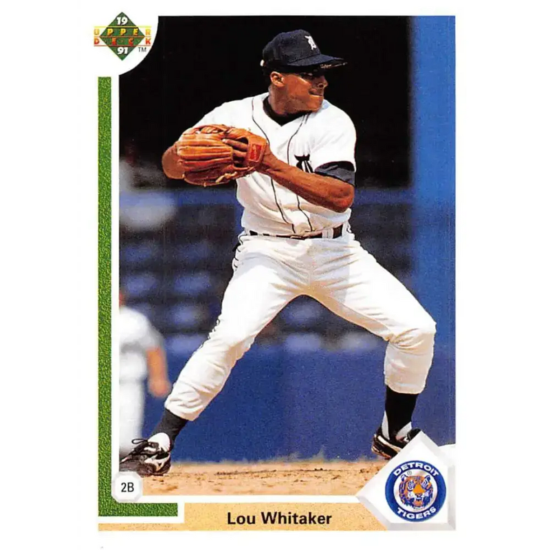 1991 Upper Deck #367 Lou Whitaker EX Excellent Detroit Tigers Baseball Card - Baseball Card Single
