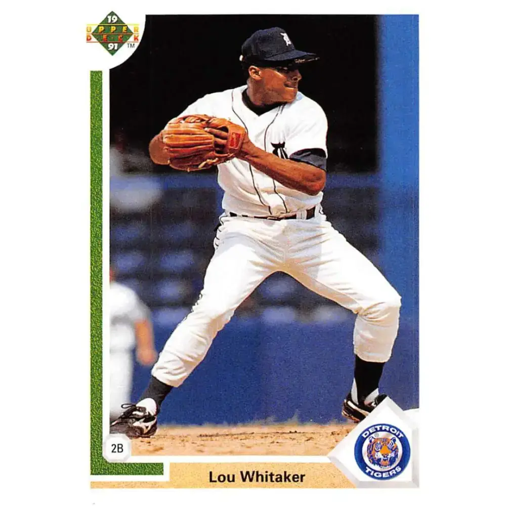 1991 Upper Deck #367 Lou Whitaker EX Excellent Detroit Tigers Baseball Card - Baseball Card Single