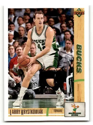 1991 Upper Deck #368 Larry Krystkowiak Milwaukee Bucks Basketball Ca ID:55714 - Basketball Card Single