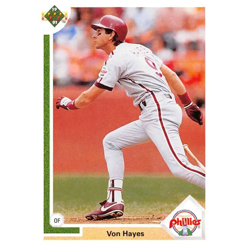 1991 Upper Deck #368 Von Hayes EX Excellent Philadelphia Phillies Baseball Card - Baseball Card Single