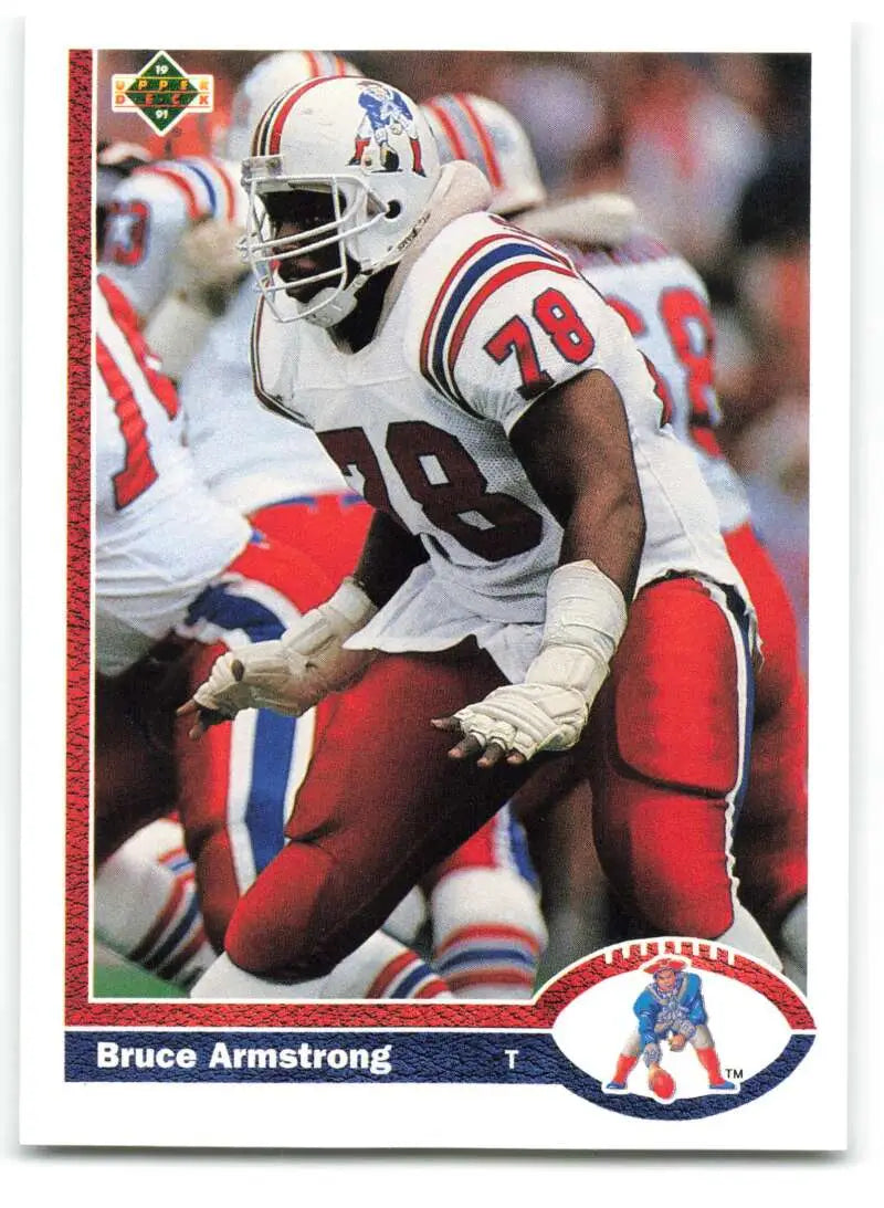 1991 Upper Deck #371 Bruce Armstrong NM-MT New England Patriots Football Card - Football Card Single