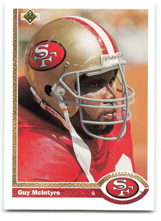 1991 Upper Deck #373 Guy McIntyre NM-MT San Francisco 49ers Football Card - Football Card Single