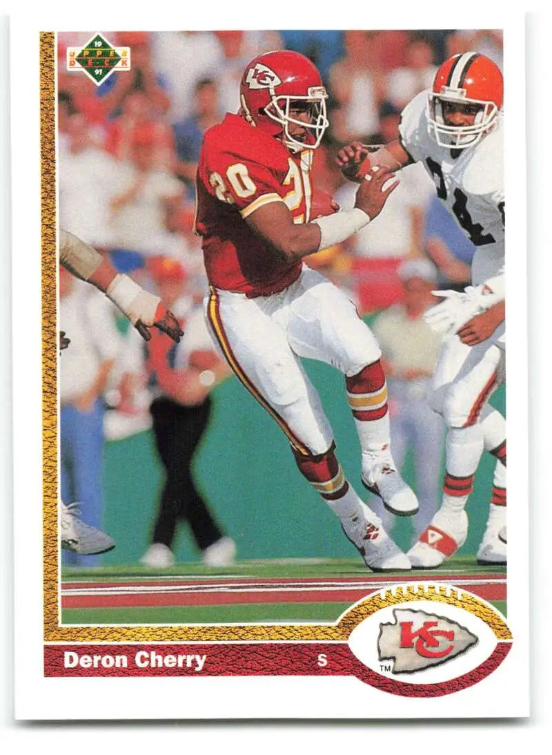 1991 Upper Deck #374 Deron Cherry NM-MT Kansas City Chiefs Football Card - Football Card Single