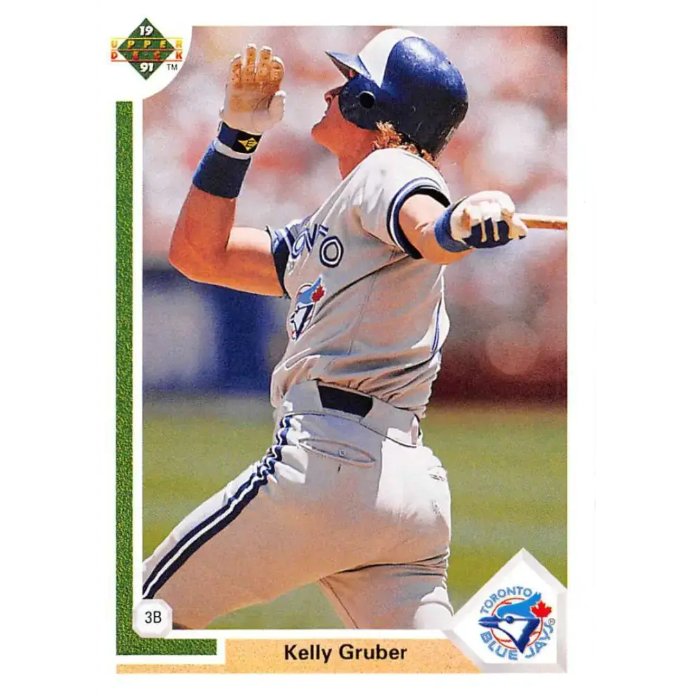 1991 Upper Deck #374 Kelly Gruber EX Excellent Toronto Blue Jays Baseball Card - Baseball Card Single