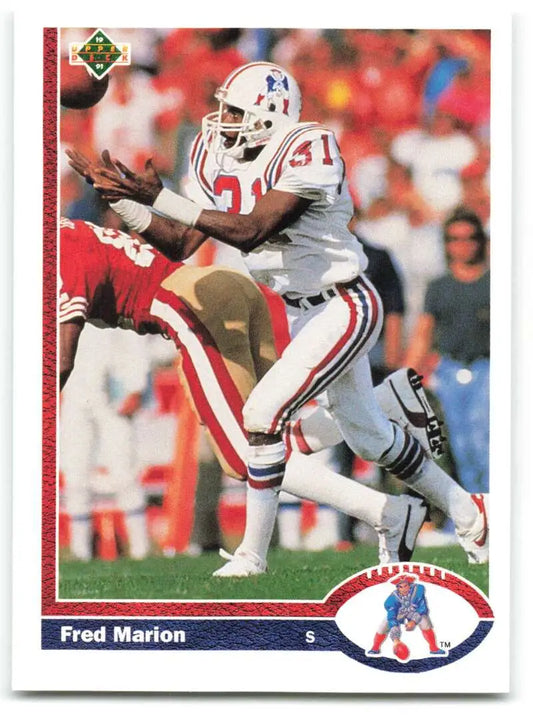 1991 Upper Deck #375 Fred Marion NM-MT New England Patriots Football Card - Football Card Single
