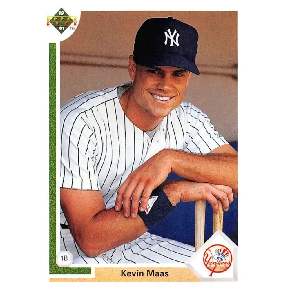 1991 Upper Deck #375 Kevin Maas EX Excellent New York Yankees Baseball Card - Baseball Card Single