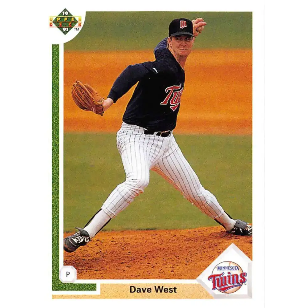 1991 Upper Deck #377 David West EX Excellent Minnesota Twins Baseball Card