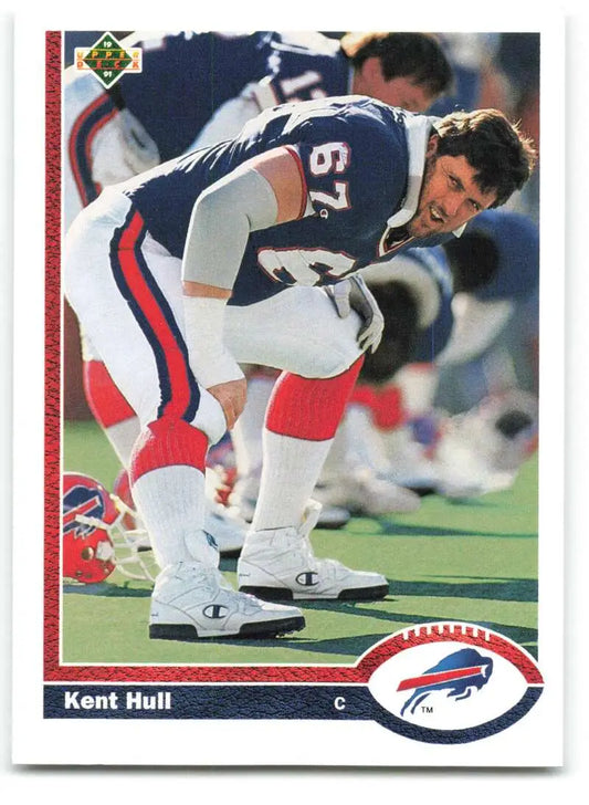 1991 Upper Deck #377 Kent Hull NM-MT Buffalo Bills Football Card - Football Card Single