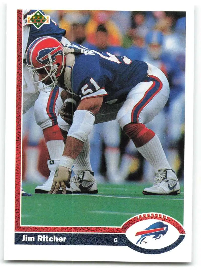 1991 Upper Deck #379 Jim Ritcher NM-MT Buffalo Bills Football Card - Football Card Single