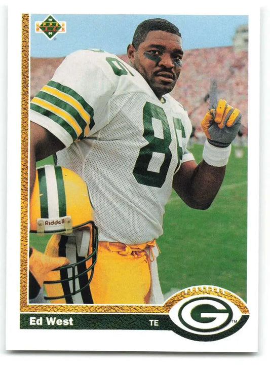 1991 Upper Deck #380 Ed West NM-MT Green Bay Packers Football Card - Football Card Single