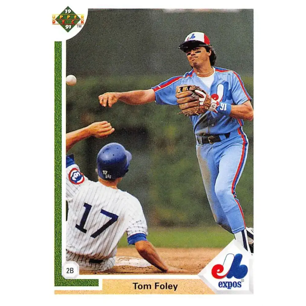 1991 Upper Deck #381 Tom Foley NM-MT Montreal Expos Baseball Card - Baseball Card Single