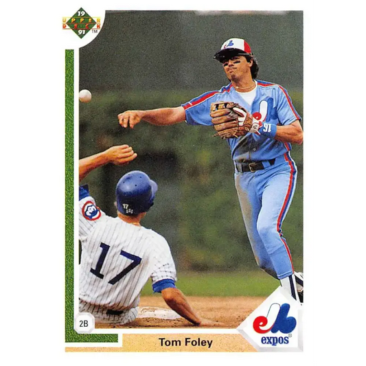 1991 Upper Deck #381 Tom Foley NM-MT Montreal Expos Baseball Card - Baseball Card Single