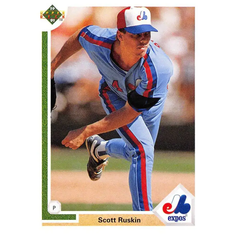 1991 Upper Deck #383 Scott Ruskin EX Excellent Montreal Expos Baseball Card - Baseball Card Single