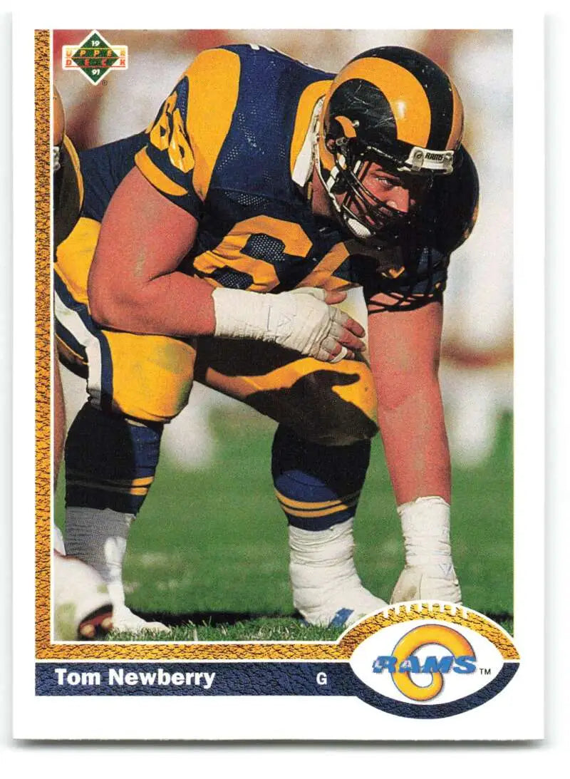 1991 Upper Deck #383 Tom Newberry NM-MT Los Angeles Rams Football Card - Football Card Single