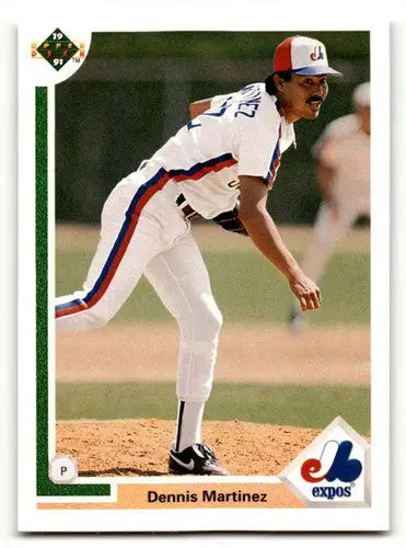 Original gloss Dennis Martinez Montreal baseball card from 1991 Upper Deck Montreal Expos
