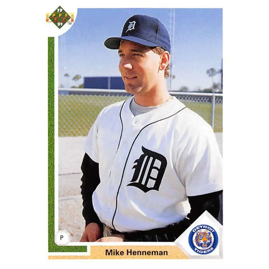 1991 Upper Deck #386 Mike Henneman NM-MT Detroit Tigers Baseball Card - Baseball Card Single