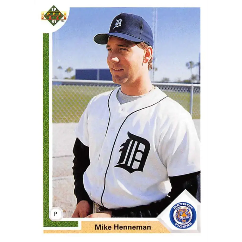 1991 Upper Deck #386 Mike Henneman NM-MT Detroit Tigers Baseball Card - Baseball Card Single