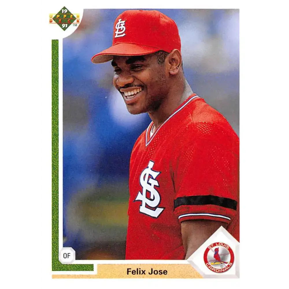 1991 Upper Deck #387 Felix Jose NM-MT St. Louis Cardinals Baseball Card - Baseball Card Single