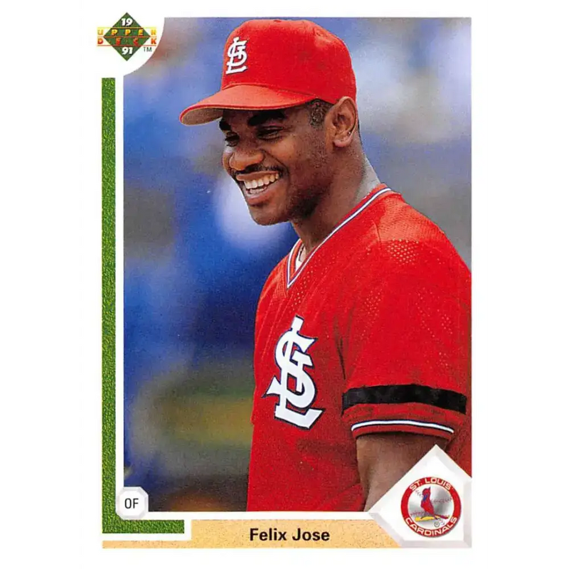 1991 Upper Deck #387 Felix Jose NM-MT St. Louis Cardinals Baseball Card - Baseball Card Single