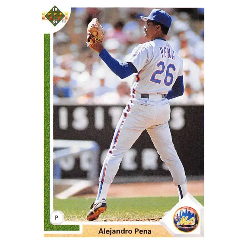 1991 Upper Deck #388 Alejandro Pena EX Excellent New York Mets Baseball Card - Baseball Card Single