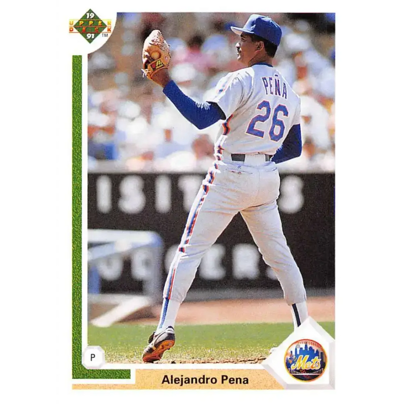 1991 Upper Deck #388 Alejandro Pena EX Excellent New York Mets Baseball Card - Baseball Card Single