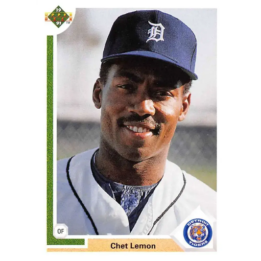 1991 Upper Deck #389 Chet Lemon EX Excellent Detroit Tigers Baseball Card