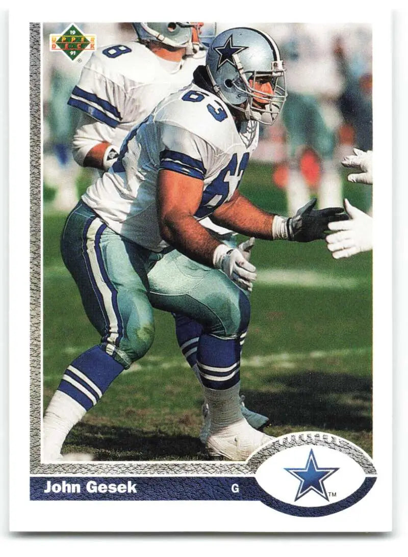 1991 Upper Deck #39 John Gesek NM-MT RC Rookie Dallas Cowboys Football Card - Football Card Single