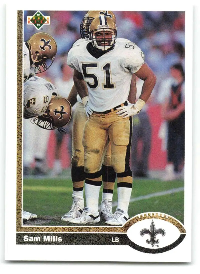 1991 Upper Deck #393 Sam Mills NM-MT New Orleans Saints Football Card - Football Card Single