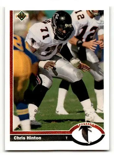 1991 Upper Deck #394 Chris Hinton Atlanta Falcons Football Cards EX/ ID:61224 - Football Card Single