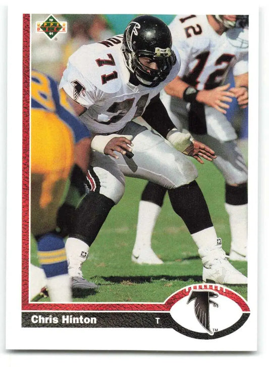 1991 Upper Deck #394 Chris Hinton NM-MT Atlanta Falcons Football Card - Football Card Single