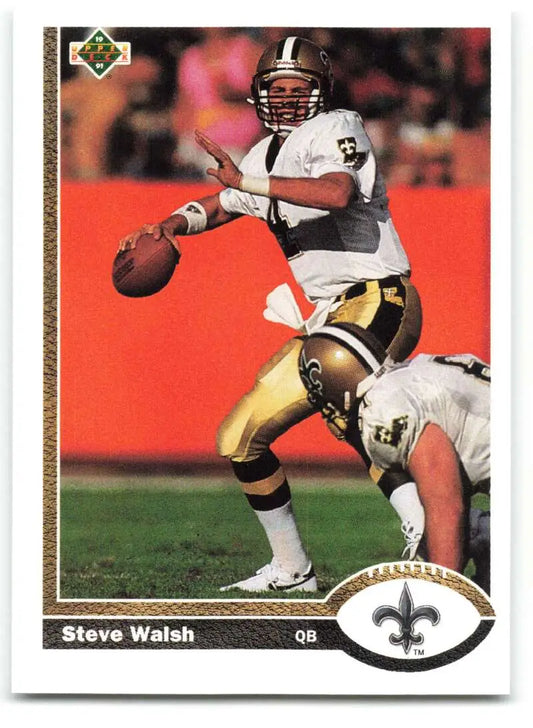 1991 Upper Deck #395 Steve Walsh NM-MT New Orleans Saints Football Card - Football Card Single