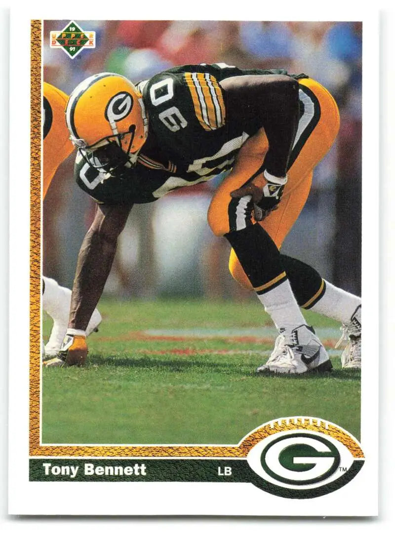 1991 Upper Deck #397 Tony Bennett NM-MT Green Bay Packers Football Card - Football Card Single