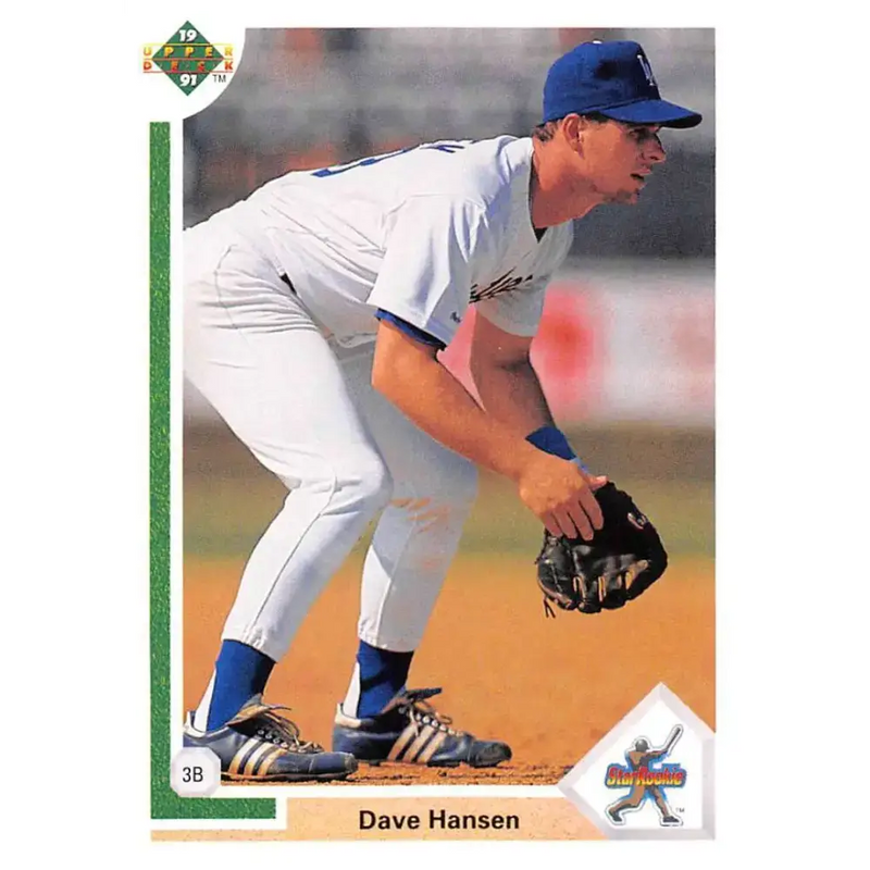 1991 Upper Deck #4 Dave Hansen EX Excellent Los Angeles Dodgers Baseball Card - Baseball Card Single