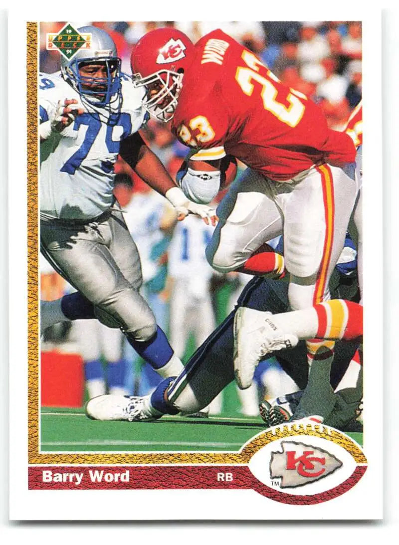 1991 Upper Deck #40 Barry Word NM-MT Kansas City Chiefs Football Card - Football Card Single