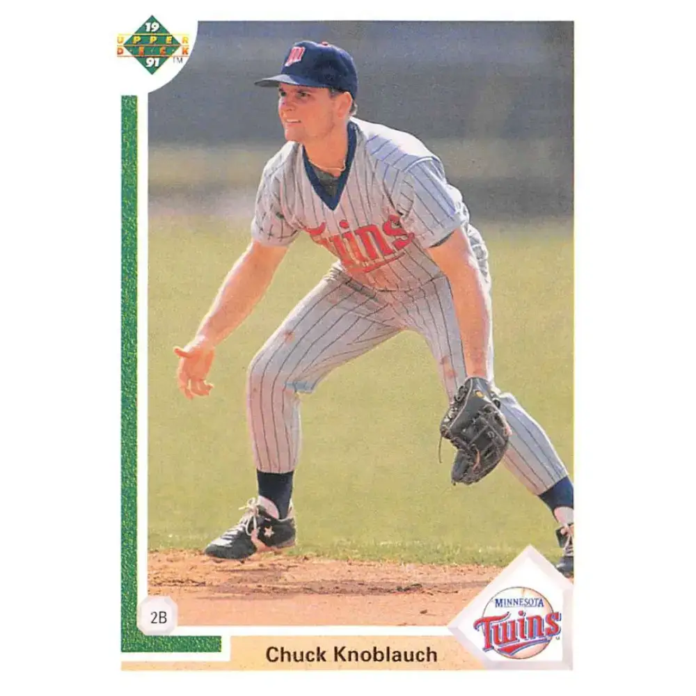 1991 Upper Deck #40 Chuck Knoblauch EX Excellent Minnesota Twins Baseball Card - Baseball Card Single