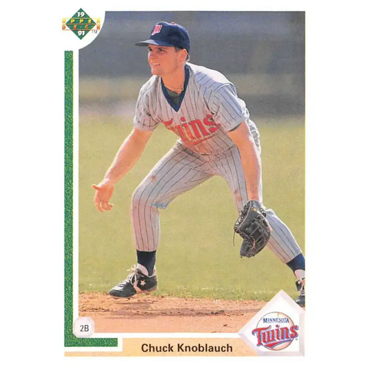 1991 Upper Deck #40 Chuck Knoblauch EX Excellent Minnesota Twins Baseball Card