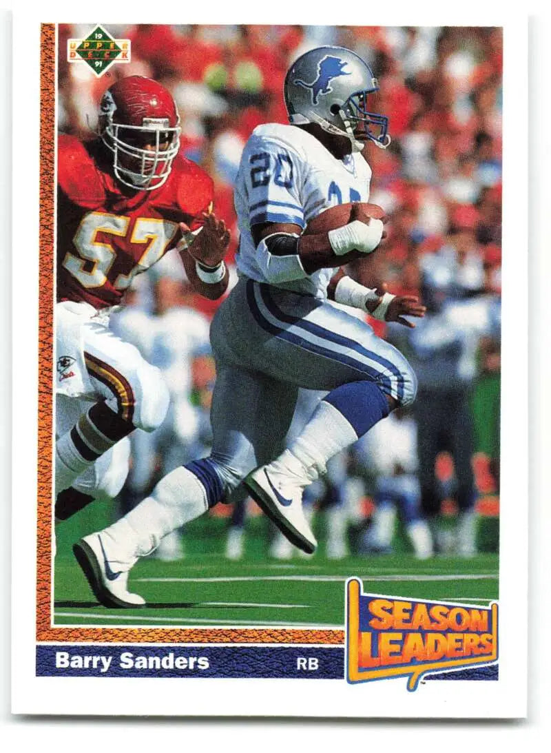 1991 Upper Deck #401 Barry Sanders NM-MT Detroit Lions Football Card - Football Card Single